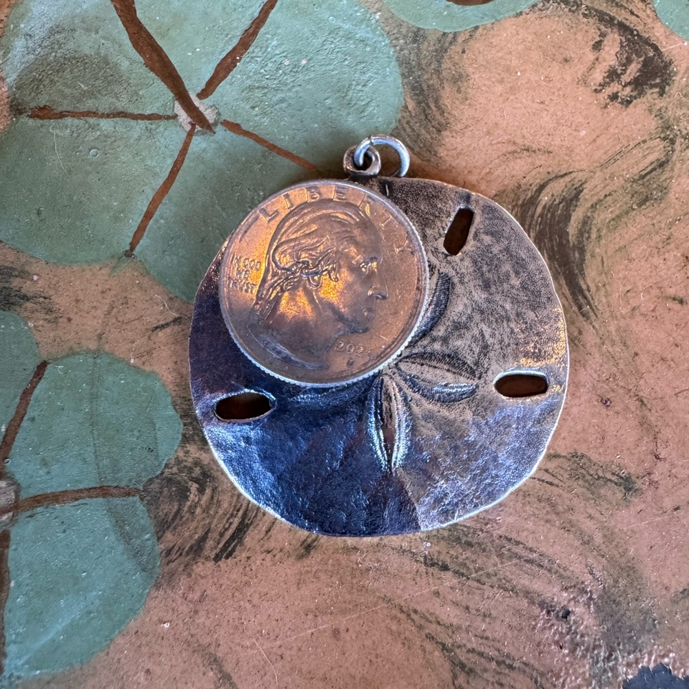 James Avery Silver Sand Dollar Pendant - Picture 2 of 4